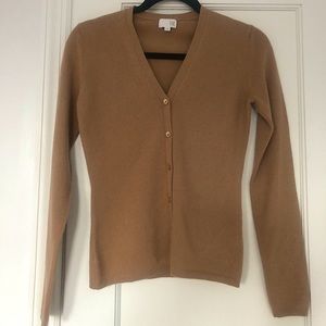 Camel V Neck TSE cardigan. Size XS
